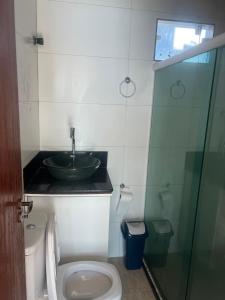 Koupelna v ubytování vista mar e por do sol- morro de sao paulo