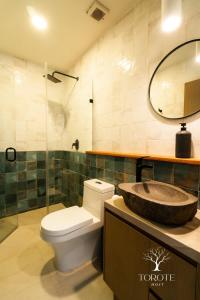 Koupelna v ubytování Penthouse Punta Península Bahía de Kino + 17 fotografií