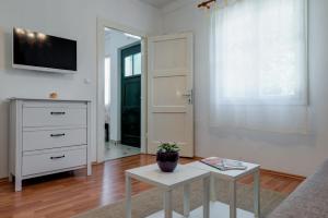 Televízia a/alebo spoločenská miestnosť v ubytovaní Apartments Odrina