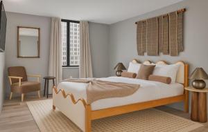 Postel nebo postele na pokoji v ubytování Hartford New 1BR near XL Center and Convention