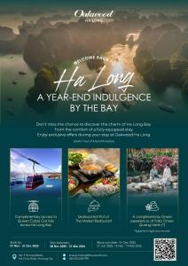 a flyer for a luxury island experience by the bay at Oakwood Ha Long in Ha Long