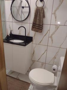 Koupelna v ubytování Residência dos Valentes