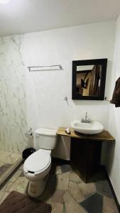 Koupelna v ubytování Pasada feregrino