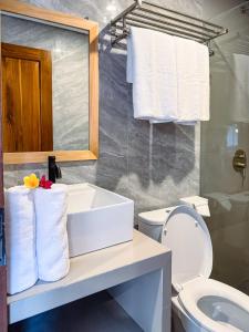 Koupelna v ubytování DAshoka guest house