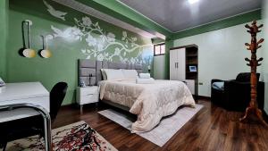 Postel nebo postele na pokoji v ubytování Céntrico apartamento con 2 baños, a pasos de restaurantes y agencias de turismo