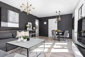 Χώρος καθιστικού στο Porsgrunn city center - modern apartment with garage