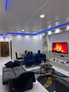 Posezení v ubytování Casa Família Ndombe