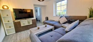 Μια τηλεόραση ή/και κέντρο ψυχαγωγίας στο Appartement Ennsperle