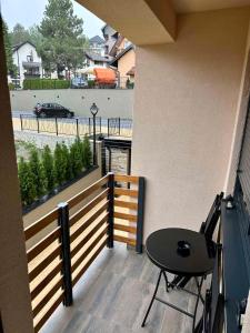 Balkón nebo terasa v ubytování Gold Apartman