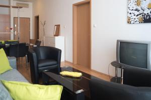 Televízia a/alebo spoločenská miestnosť v ubytovaní Apartment with Big Terrace