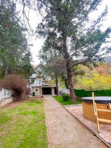 a backyard with a pool and a house at Viva Sićevo  +48 photos