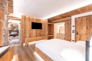 Μια τηλεόραση ή/και κέντρο ψυχαγωγίας στο Salvans Wellness Apartments