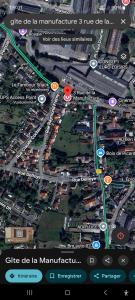 a map of a city with traffic on it at Gîte St Gobain in Saint-Gobain +6 photos