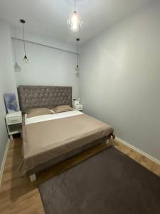 a bedroom with a large bed in a room at One Bedroom Apartment Lake View Pogradec in Pogradec
