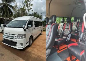 a white van parked in a parking lot at On My way Tours and travels in Colombo