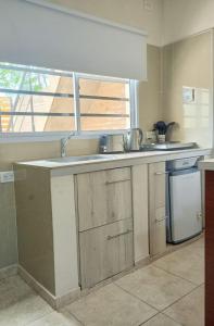 a kitchen with a sink and a dishwasher at Atenea in Chivilcoy +5 photos