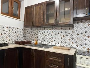 Η κουζίνα ή μικρή κουζίνα στο Selvia Guesthouse Tirana Center