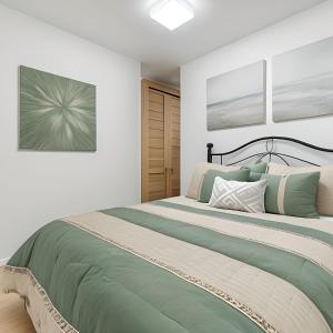 Postel nebo postele na pokoji v ubytování Riverside Stay