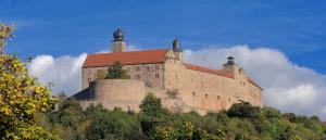 a large castle on top of a hill at Helle gemütliche 3-Zi-Whg mit Terrasse und Gartenzugang in Kulmbach