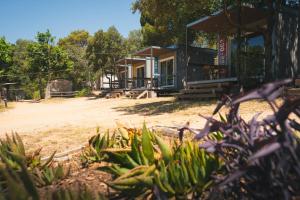 a house with a lot of plants in front of it at HolaCamp Palamós in Vall-Llobrega