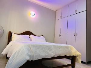 Postel nebo postele na pokoji v ubytování Gulshan Homes Muyenga