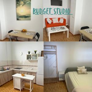 a room with a bed and a table at Studio La Caleta De Interian Garachico in Caleta de Interián