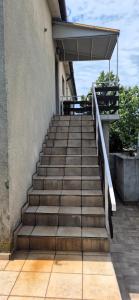 a set of stairs leading up to a building at Seaside Apartment Bubi in Crikvenica