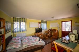 Ένα ή περισσότερα κρεβάτια σε δωμάτιο στο Czanadomb apartman