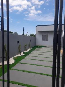 a view from a window of a building at Modern cozy, for 5 with air in Guaíra