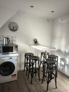 Η κουζίνα ή μικρή κουζίνα στο Schröder's Ferienwohnung