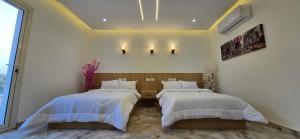 Voodi või voodid majutusasutuse Nakhil Pyramids Resort toas +43 fotot