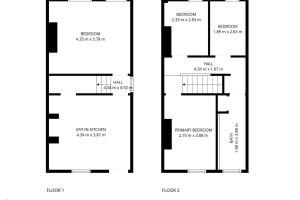 Půdorys ubytování Contractor Friendly 4 Bedroom House in Hemsworth with 6 Beds and Garden + 19 fotografií