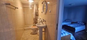 Koupelna v ubytování Noclegi Beskidzkie