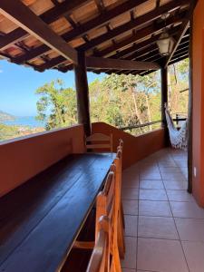 Balkón nebo terasa v ubytování Casa Ilhabela vista Mar Perequê