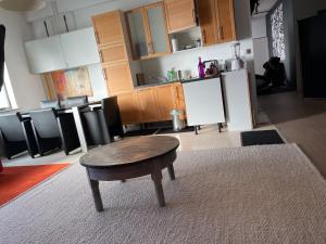 Kuchyň nebo kuchyňský kout v ubytování Green River Loft