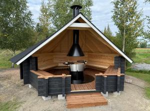 Grillfaciliteterne i villaen som gæsterne kan bruge