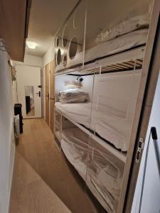 a bedroom with a bunk bed in a room at Appartement a la Foux d'Allos in Allos
