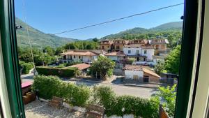 a view from a window of a town with houses at La Casa Di Nonna Tella in Lenola