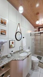 Koupelna v ubytování Casa Ipê