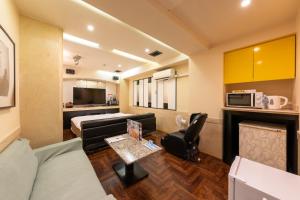 Kuchyň nebo kuchyňský kout v ubytování Hotel UKIUKI -Adult Only- 千葉中央