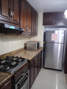 Köök või kööginurk majutusasutuses Cozy Modern Apartment, Residencia El Rodeo