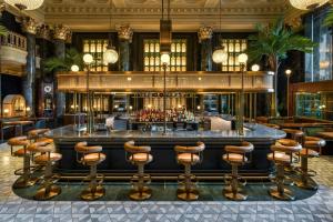a bar at a hotel with stools at The Westin St. Francis San Francisco on Union Square in San Francisco