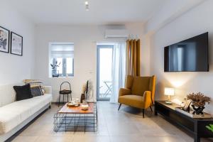 Posezení v ubytování Villa Avona, Kastraki Naxos, by NaxosVibe