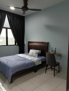 Postel nebo postele na pokoji v ubytování Youth City Residence, Nilai Fully furnished 2 rooms