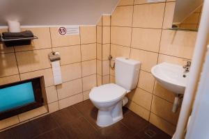 Koupelna v ubytování Pensiunea Nossa Panzió + 23 fotografií