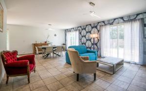 Et opholdsområde på L'air du Tarn fibre jardin parking