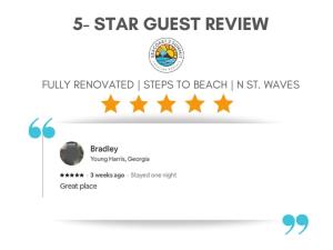 a screenshot of the star guest review screen at Fully Renovated Steps to Beach The Americana in Hampton