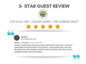 una captura de pantalla del sitio web de la revista Star Guest en The Sunrise Deck Ocean Views Private Deck, en Rye