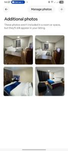 ロンドンにあるAwayHome Guest Roomsのホテルの部屋の写真4枚のコラージュ