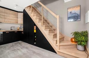 Kuchyň nebo kuchyňský kout v ubytování Trondheim's smallest detached house in the middle of the city centre!